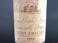 Fles chateau grand barrail lamarzelle figeac saint-emillion 1955 - afbeelding 2 van  4