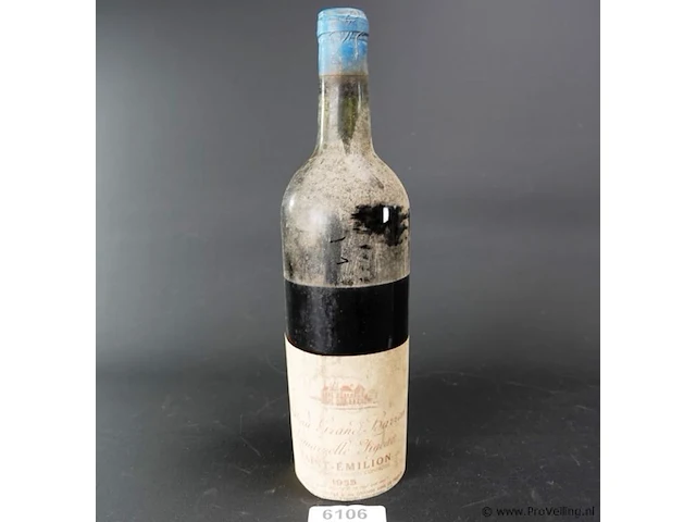 Fles chateau grand barrail lamarzelle figeac saint-emillion 1955 - afbeelding 1 van  4