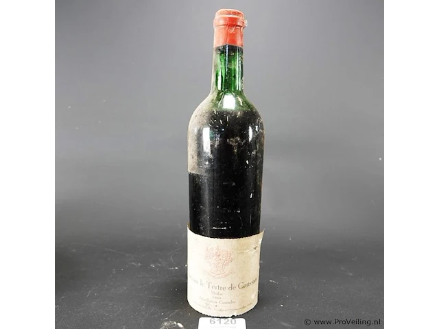 Fles chateau le tertre de caussan medoc 1959 - afbeelding 1 van  4