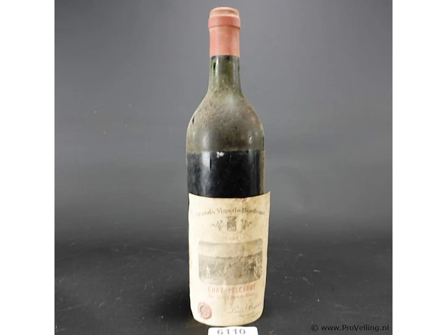 Fles chateau lescadre grande vins de bordeaux-blaye-1961 - afbeelding 1 van  4