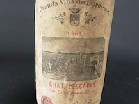 Fles chateau lescadre grande vins de bordeaux-blaye-1961 - afbeelding 2 van  4