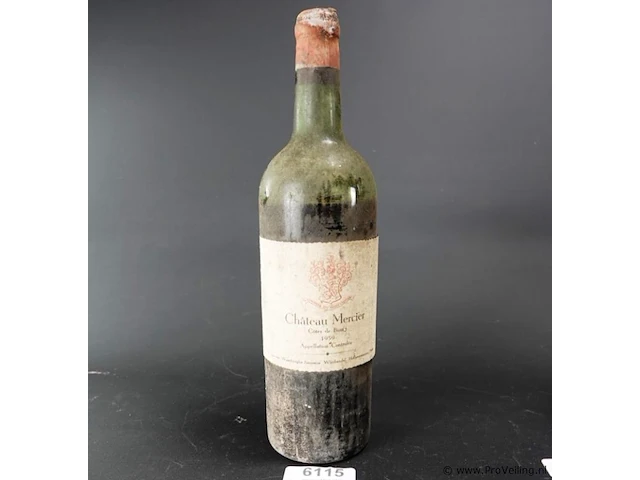 Fles chateau mercier cotes de bourg 1959 - afbeelding 1 van  4
