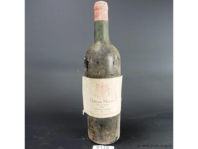 Fles chateau mercier cotes de bourg 1959 - afbeelding 1 van  4
