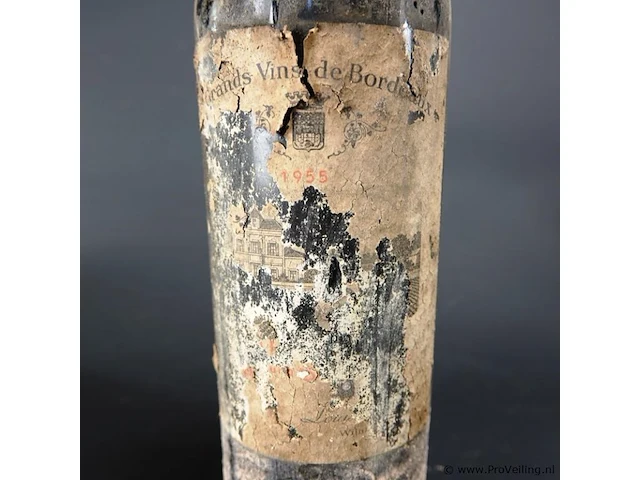 Fles wijn als op foto's 1955 - afbeelding 2 van  4