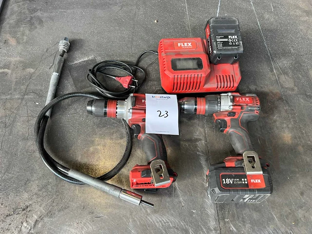 Flex - dd 2g 18.0ec dd - schroefboormachine (2x) - afbeelding 1 van  4