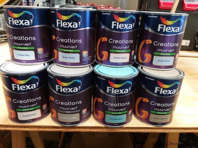 Flexa creations - muurverf - 1 liter blikken - 34 x - afbeelding 1 van  5