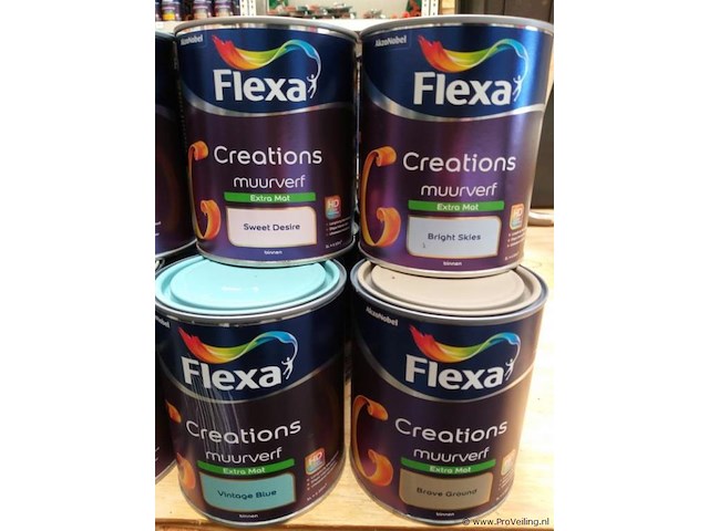 Flexa creations - muurverf - 1 liter blikken - 34 x - afbeelding 2 van  5