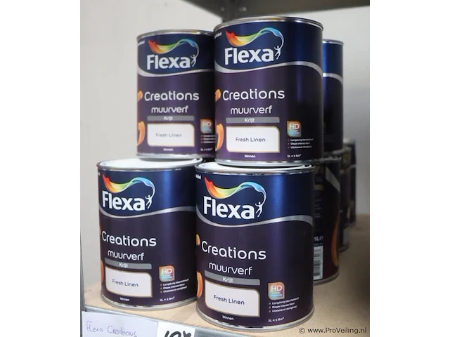 Flexa creations muurverf - kleur fresh linen - 12 blikken á 1ltr - afbeelding 1 van  3
