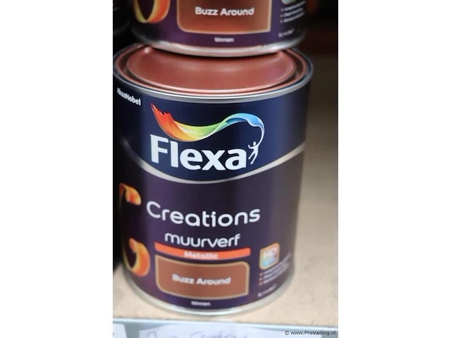 Flexa creations muurverf - kleur metallic buzz around - 12 blikken á 1ltr - afbeelding 2 van  3