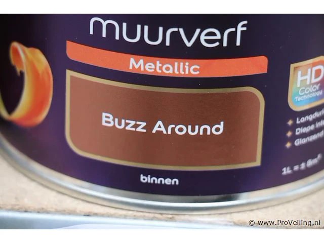 Flexa creations muurverf - kleur metallic buzz around - 12 blikken á 1ltr - afbeelding 3 van  3