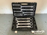 Flexiebele steek en ringratel sleutel set - afbeelding 1 van  4