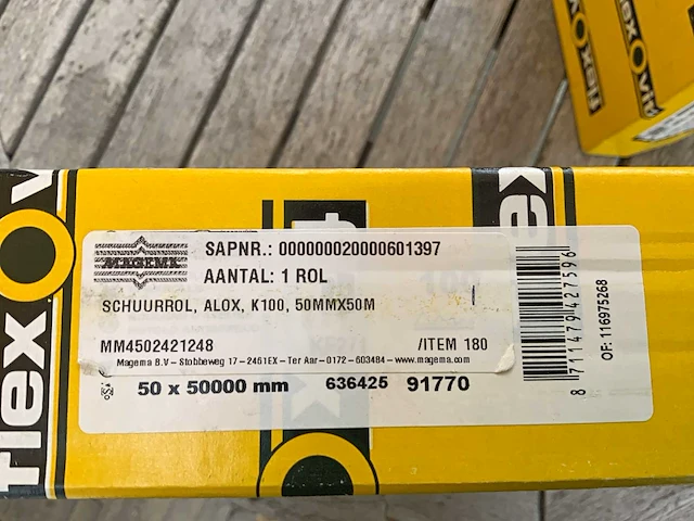 Flexovit schuurrol k 100 schuurlinnen (5x) - afbeelding 5 van  7