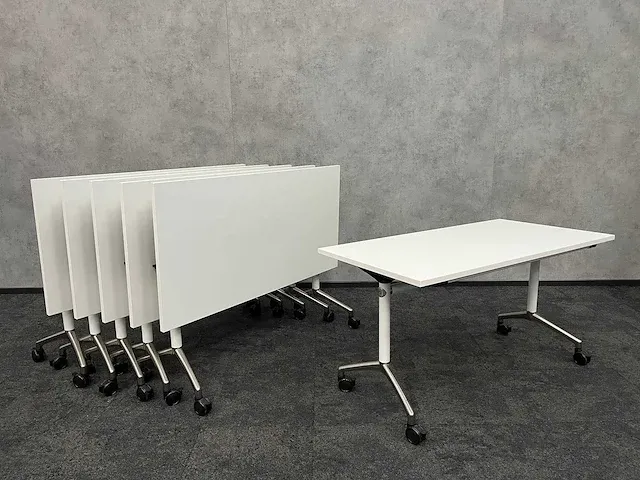 Flip flop - verrijdbare klaptafel 140x70 (6x) - afbeelding 1 van  12