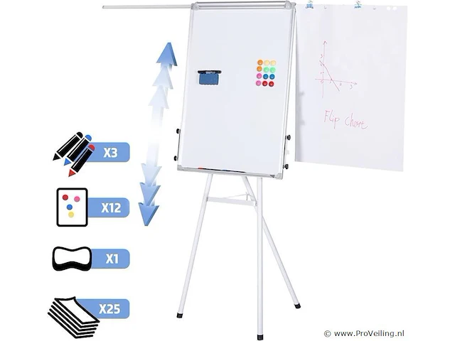 Flipchart whiteboard 60 x 90cm incl. toebehoren - afbeelding 2 van  8