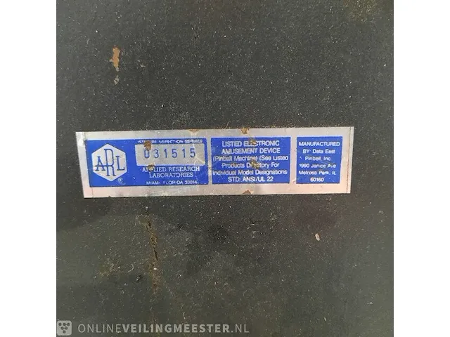 Flipperkast data east pinball, inc, the adventures of rocky&bullwinkle, bouwjaar 1993 - afbeelding 9 van  19