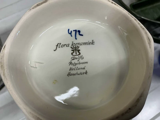Flora keramiek delfts potten - afbeelding 5 van  6
