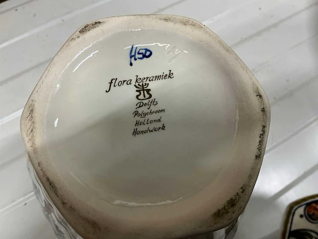 Flora keramiek delfts potten - afbeelding 6 van  6