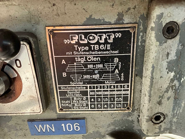 Flott tb6/ii kolomboormachine - afbeelding 7 van  7