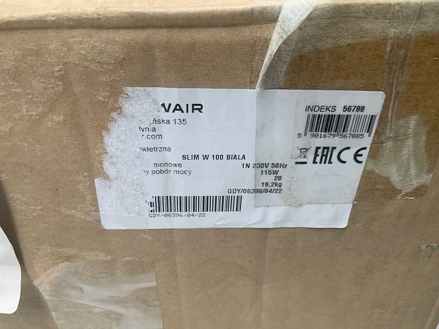 Flowair slim w 100 biala luchtgordijn - afbeelding 3 van  3