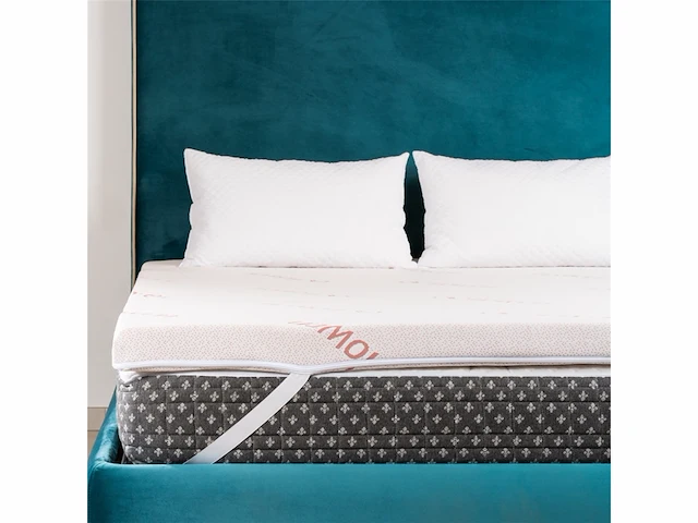 Flowen dubbele topper 160x200 in schuim voor correctormatras 6 cm hoog met afneembare en wasbare hoes - afbeelding 1 van  4