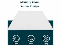 Flowen dubbele topper 160x200 in schuim voor correctormatras 6 cm hoog met afneembare en wasbare hoes - afbeelding 2 van  4