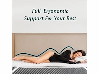 Flowen dubbele topper 160x200 in schuim voor correctormatras 6 cm hoog met afneembare en wasbare hoes - afbeelding 3 van  4
