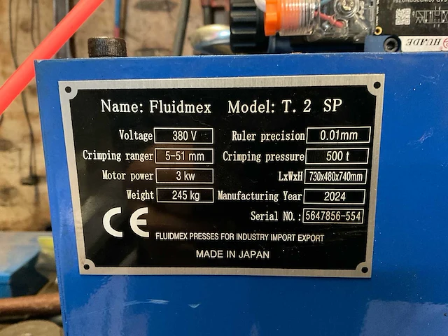 Fluidmex hydrauliek slangenpers - afbeelding 5 van  9