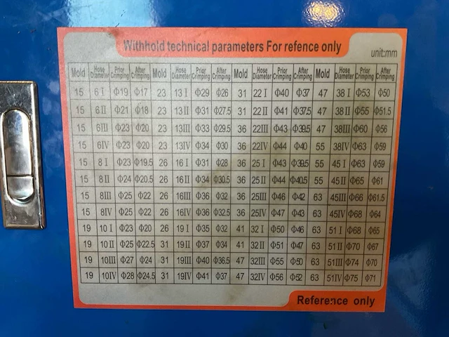 Fluidmex hydrauliek slangenpers - afbeelding 7 van  9