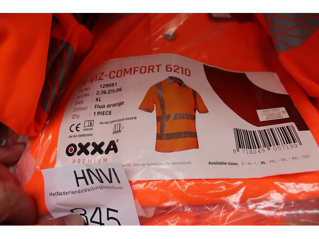 Fluoriserende polo's en hoodies oranje oxxa vx-viz 18 stuks. excl. draadmand - afbeelding 3 van  3