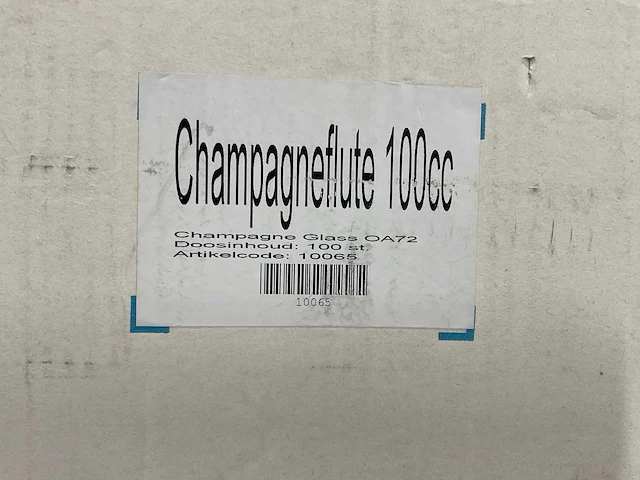 Flute plastic champagne bekers 100 cc (100x) - afbeelding 6 van  7