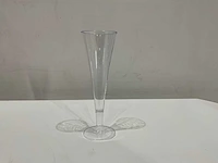 Flute plastic champagne bekers 100 cc (100x) - afbeelding 1 van  7