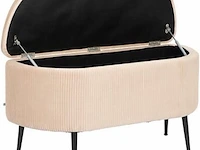 Fluwelen bank met opbergruimte 100x40x53 cm atmosphera - afbeelding 1 van  7