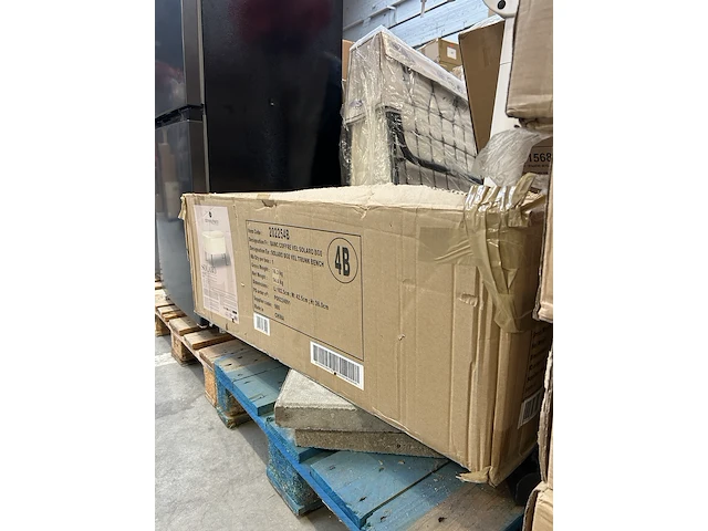 Fluwelen bank met opbergruimte 100x40x53 cm atmosphera - afbeelding 7 van  7