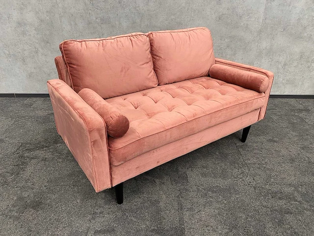 Fluwelen sofa roze - afbeelding 4 van  11