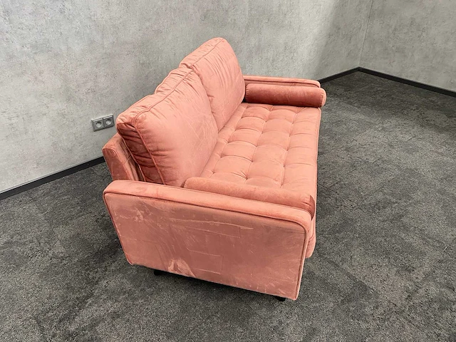 Fluwelen sofa roze - afbeelding 10 van  11