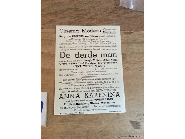 Flyer cinema cinena modern moerbeke-waas - afbeelding 2 van  2