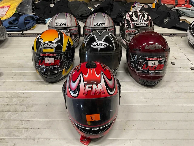 Fm, lazer, rocc motorhelm (7x) xl, l - afbeelding 1 van  9