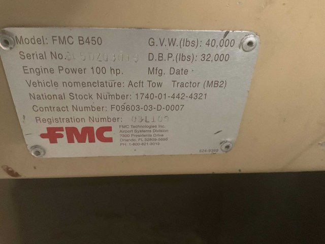 Fmc b450 vliegtuigsleper - afbeelding 14 van  14