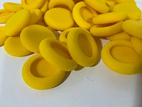 Foam geel oorkussen voor headset - uh-earc-005 - (100x) - afbeelding 2 van  2