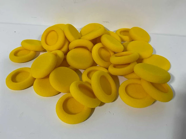 Foam geel oorkussen voor headset - uh-earc-005 - (320x) - afbeelding 1 van  2