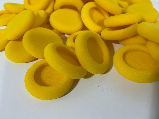 Foam geel oorkussen voor headset - uh-earc-005 - (320x) - afbeelding 2 van  2