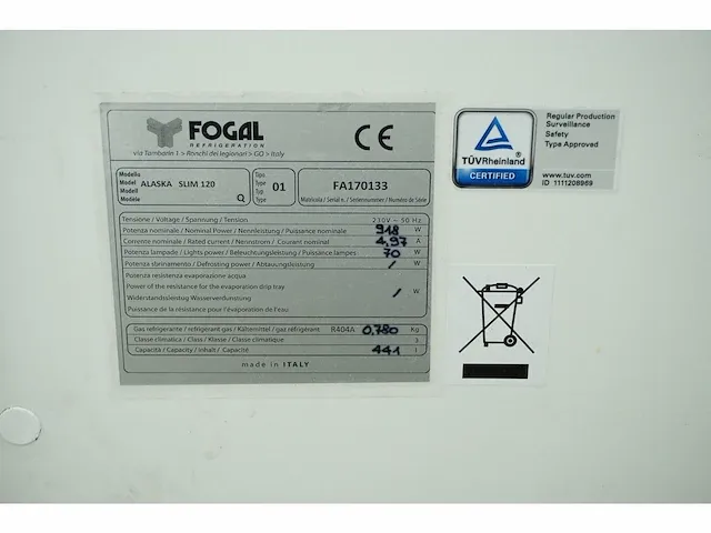 Fogal - alaska slim 120 - koelvitrine - afbeelding 4 van  6