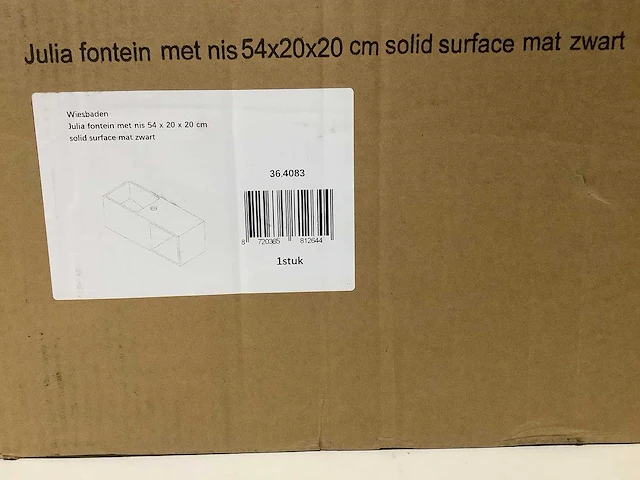 Fontein solid surface met nis 54 x 20 x 20 cm - afbeelding 5 van  5