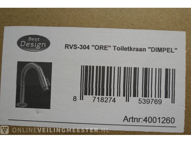 Fonteinkraan best design, ore dimpel, rvs geborsteld - afbeelding 4 van  4