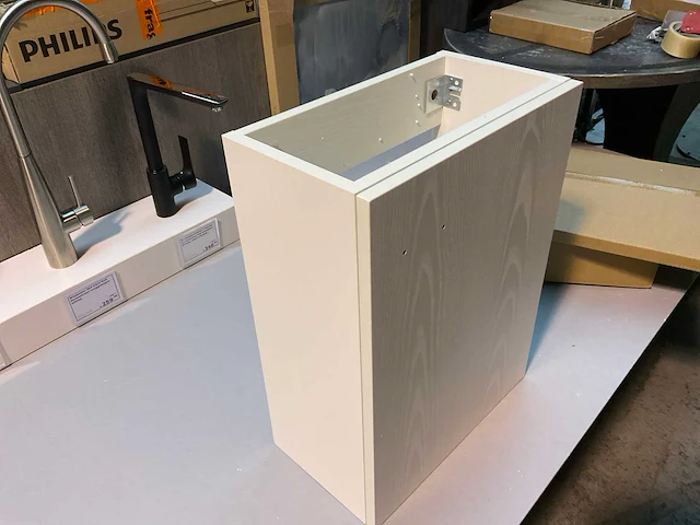 Fonteinmeubel met keramische fontein en spiegel 40x22 cm - afbeelding 2 van  2