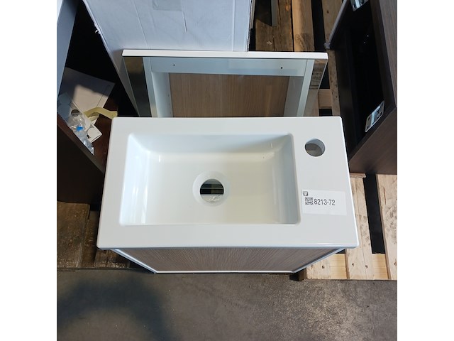 Fonteinmeubel, wit/eiken - afbeelding 3 van  7