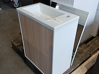 Fonteinmeubel, wit/eiken - afbeelding 4 van  7