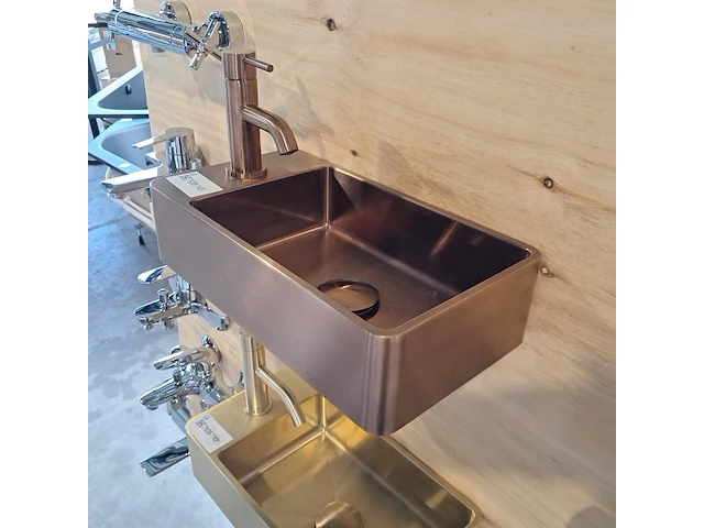 Fonteinset, qisani, vanity, brushed copper - afbeelding 1 van  6