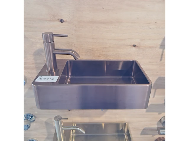 Fonteinset, qisani, vanity, brushed copper - afbeelding 2 van  6