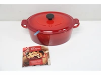 Fontignac main libres braadpan ovaal 29 cm rood - afbeelding 3 van  4